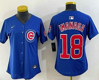 Women's Chicago Cubs #18 Shota Imanaga Blue Limited Jersey