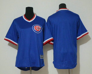 Women's Chicago Cubs Blank Royal Blue Pullover 1994 Cooperstown Collection Stitched MLB Jersey
