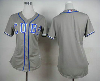 Women's Chicago Cubs Customized Gray Jersey