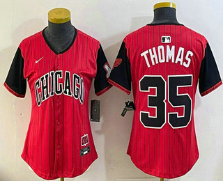 Women's Chicago White Sox #35 Frank Thomas Red 2025 City Connect Limited Jersey