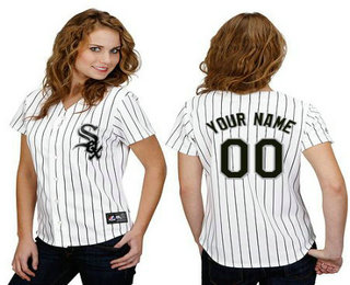 Women's Chicago White Sox Home White Customized Jersey