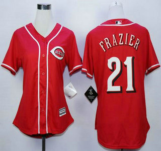 Women's Cincinnati Reds #21 Todd Frazier Alternate Red 2015 MLB Cool Base Jersey