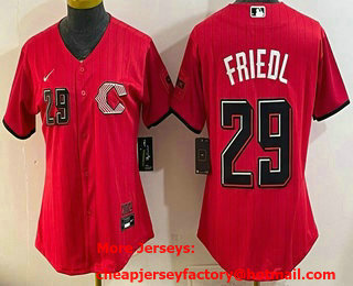 Women's Cincinnati Reds #29 TJ Friedl Red 2026 City Connect Stadium Jersey