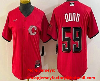 Women's Cincinnati Reds #59 Blake Dunn Red 2026 City Connect Stadium Jersey