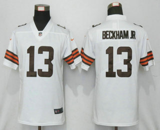 Women's Cleveland Browns #13 Odell Beckham Jr White 2020 NEW Vapor Untouchable Stitched NFL Nike Limited Jersey
