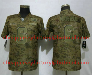 Women's Cleveland Browns #6 Baker Mayfield 2018 Camo Salute to Service Stitched NFL Nike Limited Jersey