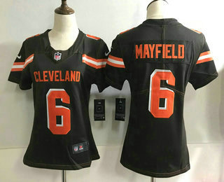Women's Cleveland Browns #6 Baker Mayfield Browns Brown 2018 Vapor Untouchable Stitched NFL Nike Limited Jersey