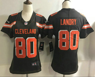 Women's Cleveland Browns #80 Jarvis Landry Brown Team Color 2018 Vapor Untouchable Stitched NFL Nike Limited Jersey