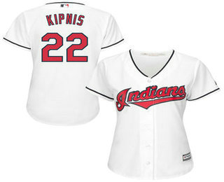 Women's Cleveland Indians #22 Jason Kipnis White Home Cool Base Baseball Jersey
