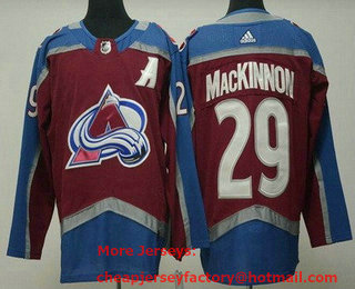 Women's Colorado Avalanche #29 Nathan MacKinnon Red Stitched Jersey