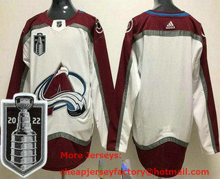 Women's Colorado Avalanche Blank White 2022 Stanley Cup Stitched Jersey