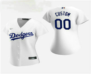 Women's Custom Los Angeles Dodgers 2020 White Home Replica Jersey