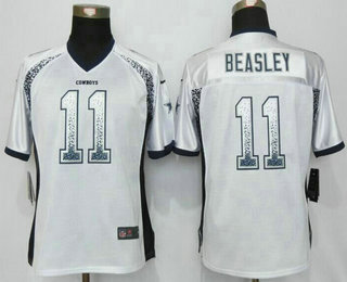 Women's Dallas Cowboys #11 Cole Beasley White Drift Fashion NFL Nike Jersey