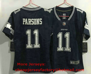 Women's Dallas Cowboys #11 Micah Parsons Navy Blue 2021 NEW Vapor Untouchable Stitched NFL Nike Limited Jersey