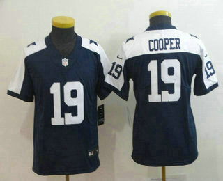 Women's Dallas Cowboys #19 Amari Cooper Blue Thanksgiving 2017 Vapor Untouchable Stitched NFL Nike Limited Jersey