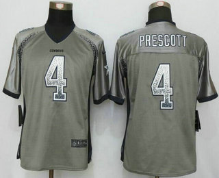 Women's Dallas Cowboys #4 Dak Prescott White Drift Stitched NFL Nike Fashion Jersey