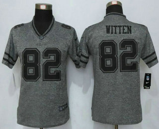 Women's Dallas Cowboys #82 Jason Witten Nike Gray Gridiron 2015 NFL Gray Limited Jersey