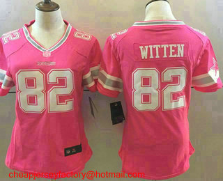 Women's Dallas Cowboys #82 Jason Witten Pink 2016 Breast Cancer Awareness Stitched NFL Nike Fashion Jersey