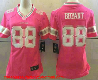 Women's Dallas Cowboys #88 Dez Bryant Pink 2016 Breast Cancer Awareness Stitched NFL Nike Fashion Jersey
