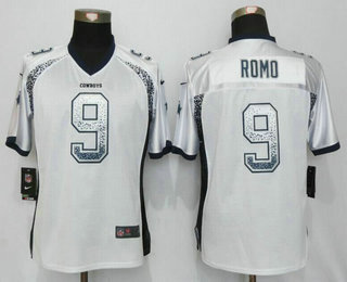 Women's Dallas Cowboys #9 Tony Romo White Drift Fashion NFL Nike Jersey