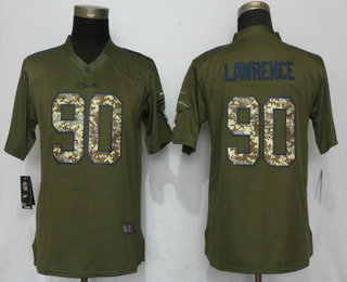 Women's Dallas Cowboys #90 DeMarcus Lawrence Green Salute To Service Stitched NFL Nike Limited Jersey
