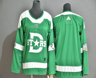 Women's Dallas Stars Blank Green 2020 Winter Classic adidas Hockey Stitched NHL Jersey