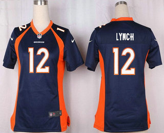 Women's Denver Broncos #12 Paxton Lynch Navy Blue Alternate Stitched NFL Nike Game Jersey