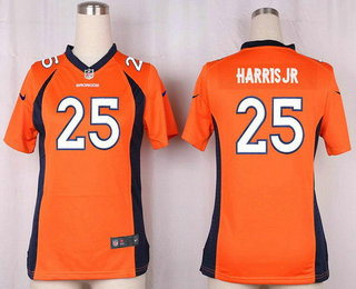 Women's Denver Broncos #25 Chris Harris Jr Orange Team Color Stitched NFL Nike Game Jersey
