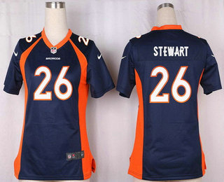 Women's Denver Broncos #26 Darian Stewart Navy Blue Alternate Stitched NFL Nike Game Jersey