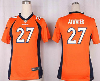 Women's Denver Broncos #27 Steve Atwater Orange Team Color Stitched NFL Nike Game Jersey