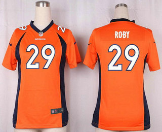 Women's Denver Broncos #29 Bradley Roby Orange Team Color Stitched NFL Nike Game Jersey