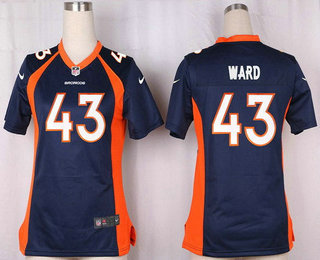 Women's Denver Broncos #43 T. J. Ward Navy Blue Alternate Stitched NFL Nike Game Jersey