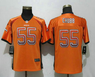 Women's Denver Broncos #55 Bradley Chubb Orange Drift Stitched NFL Nike Fashion Elite Jersey