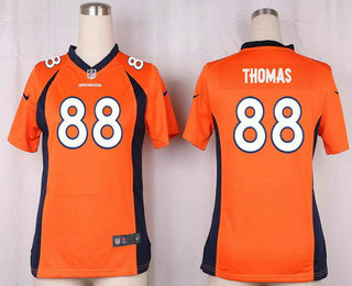 Women's Denver Broncos #88 Demaryius Thomas Orange Team Color Stitched NFL Nike Game Jersey