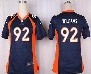 Women's Denver Broncos #92 Sylvester Williams Navy Blue Alternate Stitched NFL Nike Game Jersey
