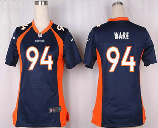 Women's Denver Broncos #94 DeMarcus Ware Navy Blue Alternate Stitched NFL Nike Game Jersey
