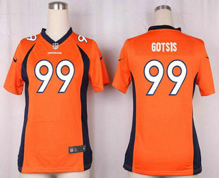 Women's Denver Broncos #99 Adam Gotsis Orange Team Color Stitched NFL Nike Game Jersey
