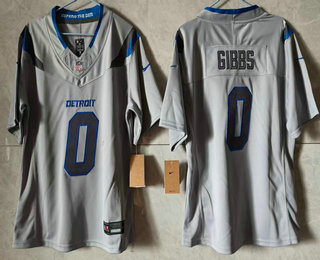 Women's Detroit Lions #0 Jahmyr Gibbs Grey 2026 FUSE Rivalries Collection Limited Stitched Jersey