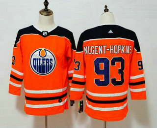 Women's Edmonton Oilers #93 Ryan Nugent-Hopkins Orange Home 2017-2018 Hockey Stitched NHL Jersey