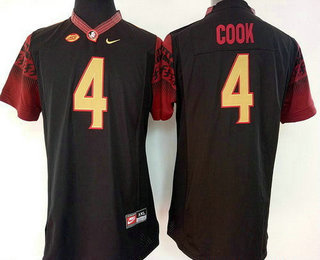 Women's Florida State Seminoles #4 Dalvin Cook Black Stitched College Football Nike NCAA Jersey