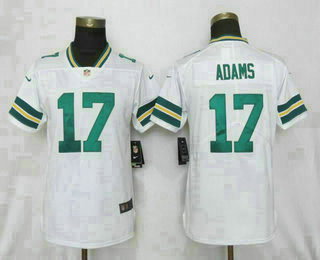 Women's Green Bay Packers #17 Davante Adams White 2017 Vapor Untouchable Stitched NFL Nike Limited Jersey