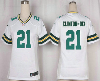 Women's Green Bay Packers #21 Ha Ha Clinton-Dix White Road Stitched NFL Nike Game Jersey