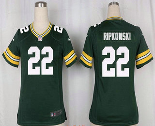 Women's Green Bay Packers #22 Aaron Ripkowski Green Team Color Stitched NFL Nike Game Jersey