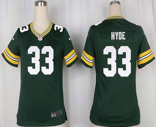 Women's Green Bay Packers #33 Micah Hyde Green Team Color Stitched NFL Nike Game Jersey