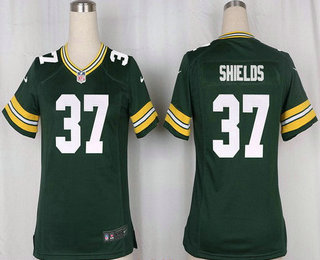 Women's Green Bay Packers #37 Sam Shields Green Team Color Stitched NFL Nike Game Jersey
