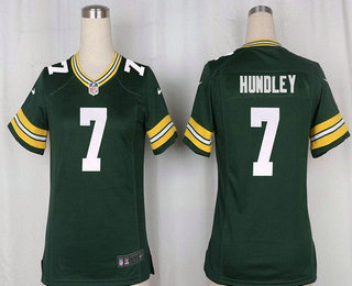 Women's Green Bay Packers #7 Brett Hundley Green Team Color Stitched NFL Nike Game Jersey