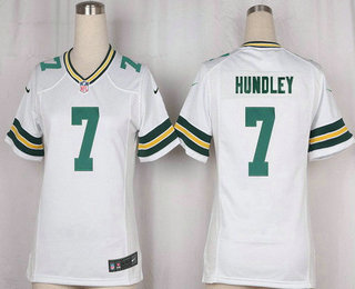Women's Green Bay Packers #7 Brett Hundley White Road Stitched NFL Nike Game Jersey