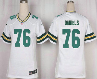 Women's Green Bay Packers #76 Mike Daniels White Road Stitched NFL Nike Game Jersey
