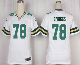 Women's Green Bay Packers #78 Jason Spriggs White Road Stitched NFL Nike Game Jersey