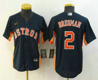 Women's Houston Astros #2 Alex Bregman Navy Blue Stitched MLB Cool Base Nike Jersey